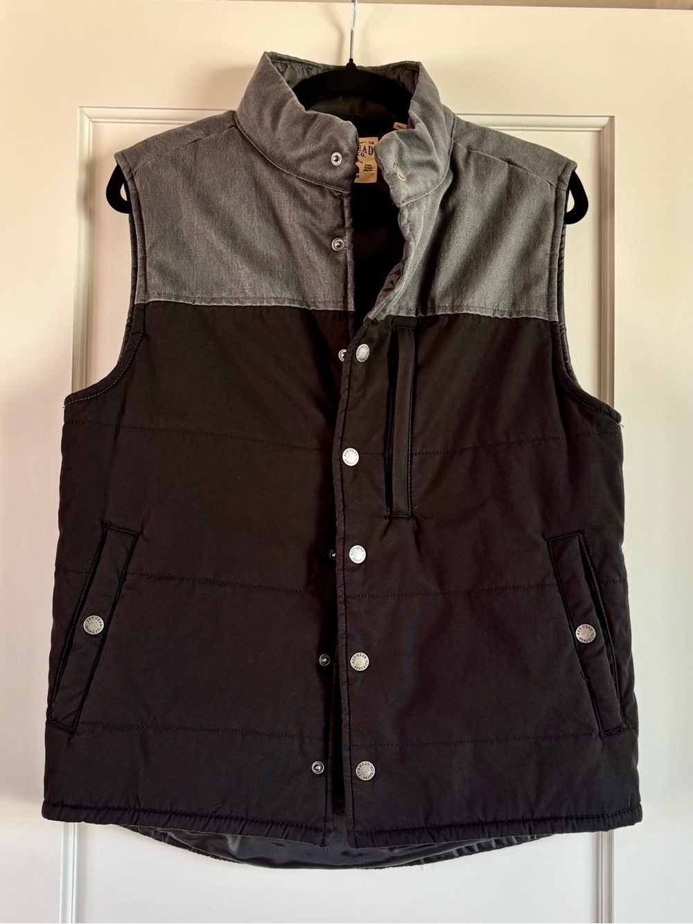 RedHead Black Vest with Gray Shoulder Yoke